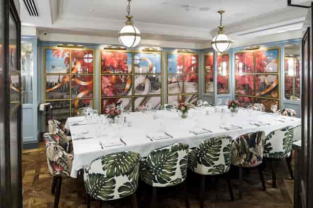 Private dining room at The Ivy Cambridge Brasserie, ideal for corporate events and meetings.