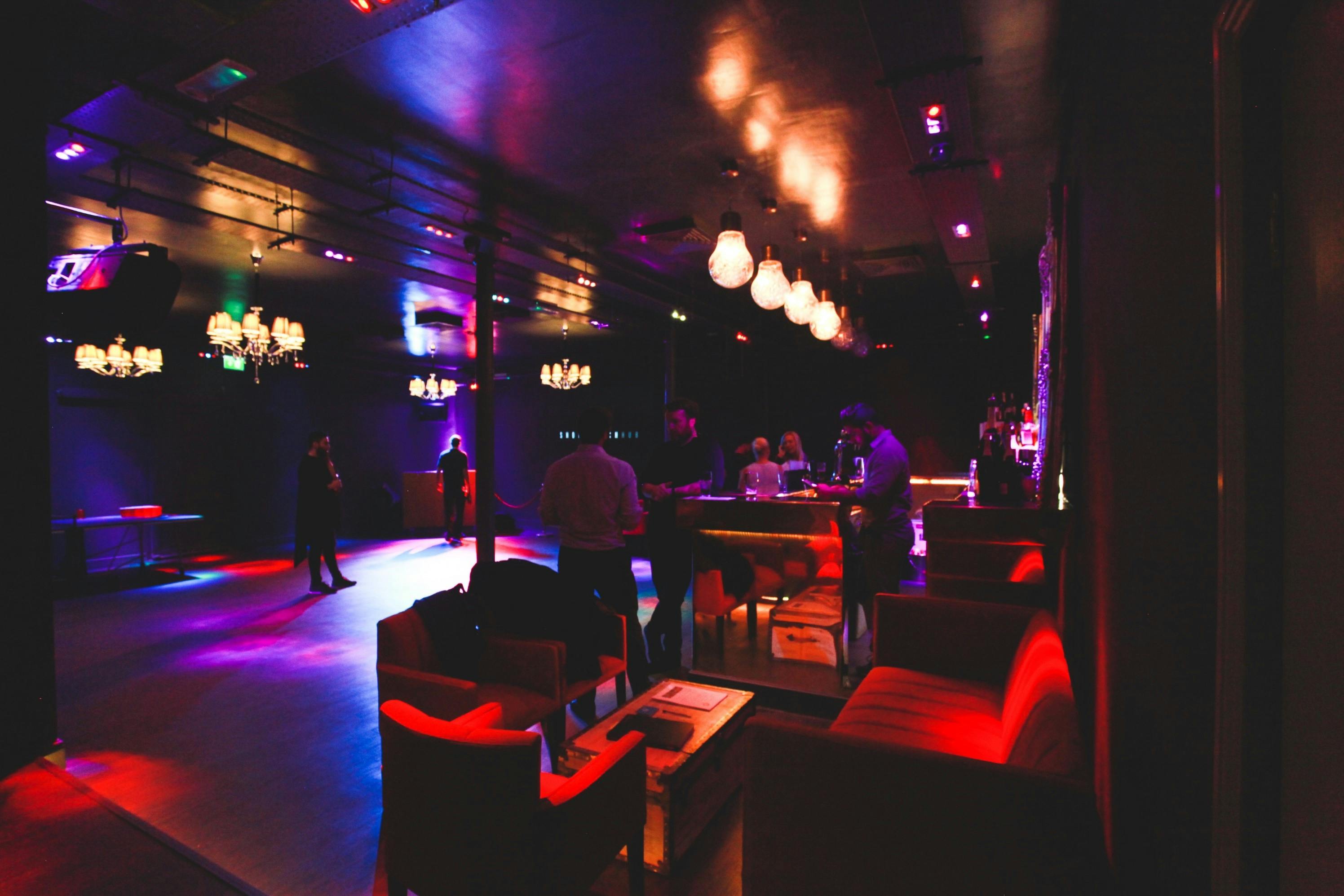 Stylish event space in Sink Pong Shoreditch, ideal for networking and cocktail receptions.