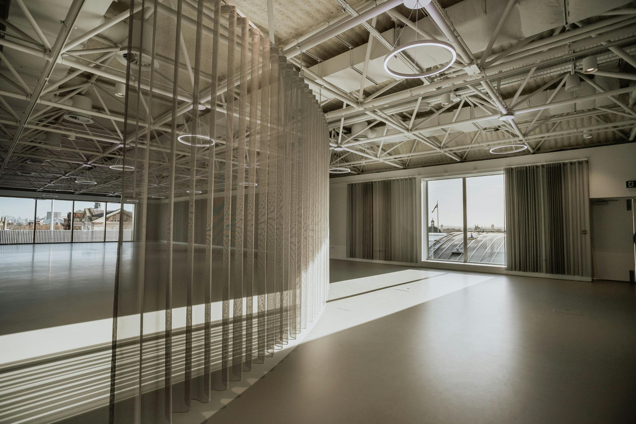 Illuminate event space at The Science Museum, featuring natural light and modern design.