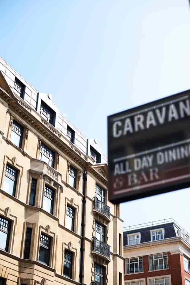 Record Room at Caravan Fitzrovia: bright, flexible venue for off-site meetings and team drinks.