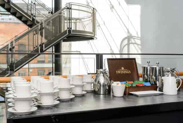Lloyds Room coffee station at Birmingham Hippodrome for networking events and meetings.