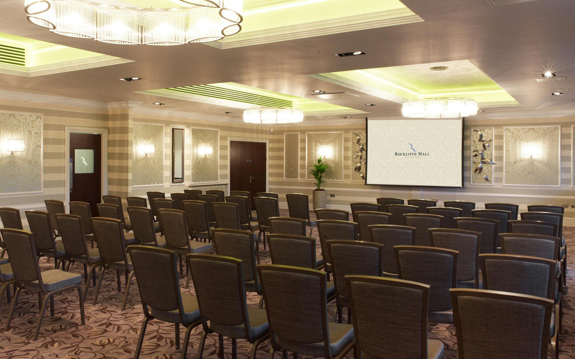 Grassholme Suite at Rockliffe Hall, elegant meeting room for conferences and workshops.