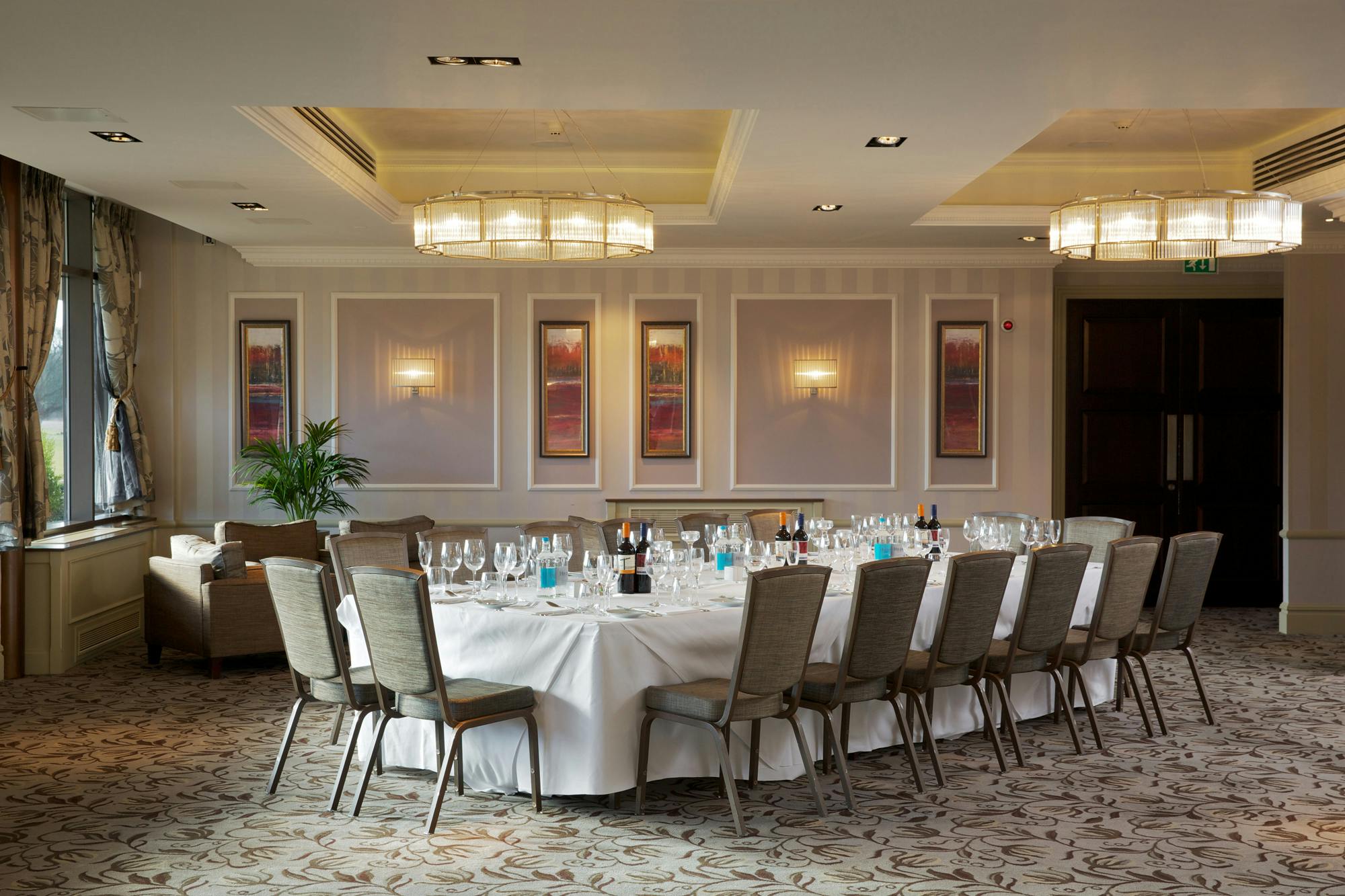 Grassholme Suite at Rockliffe Hall, elegant meeting room for exclusive events.