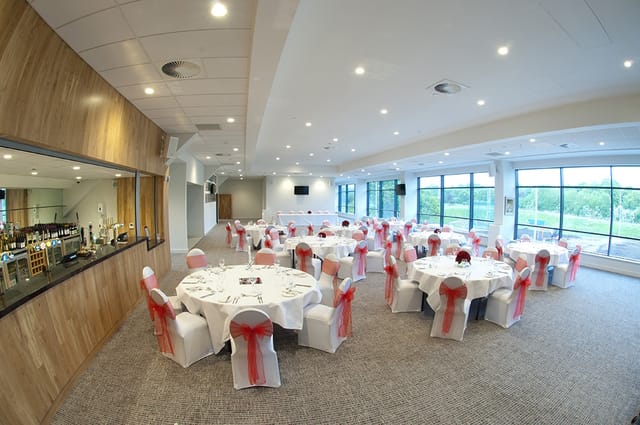 Elegant event space at The Hundred Club, StoneX Stadium, perfect for weddings and corporate gatherings.