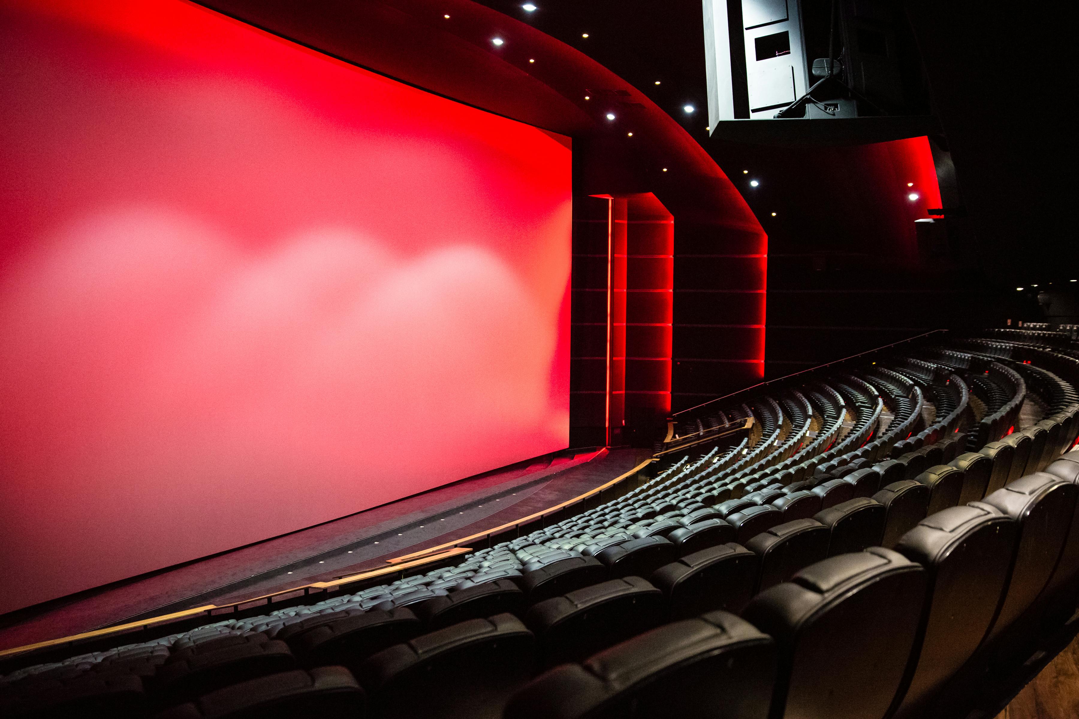 IMAX theater at Cineworld Leicester Square with tiered seating for events and presentations.