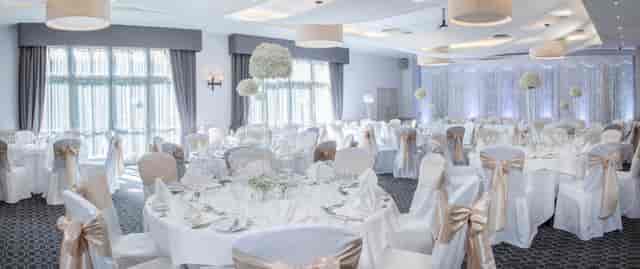 Elegant event space at The Arden, New Place Hotel, perfect for weddings and gatherings.