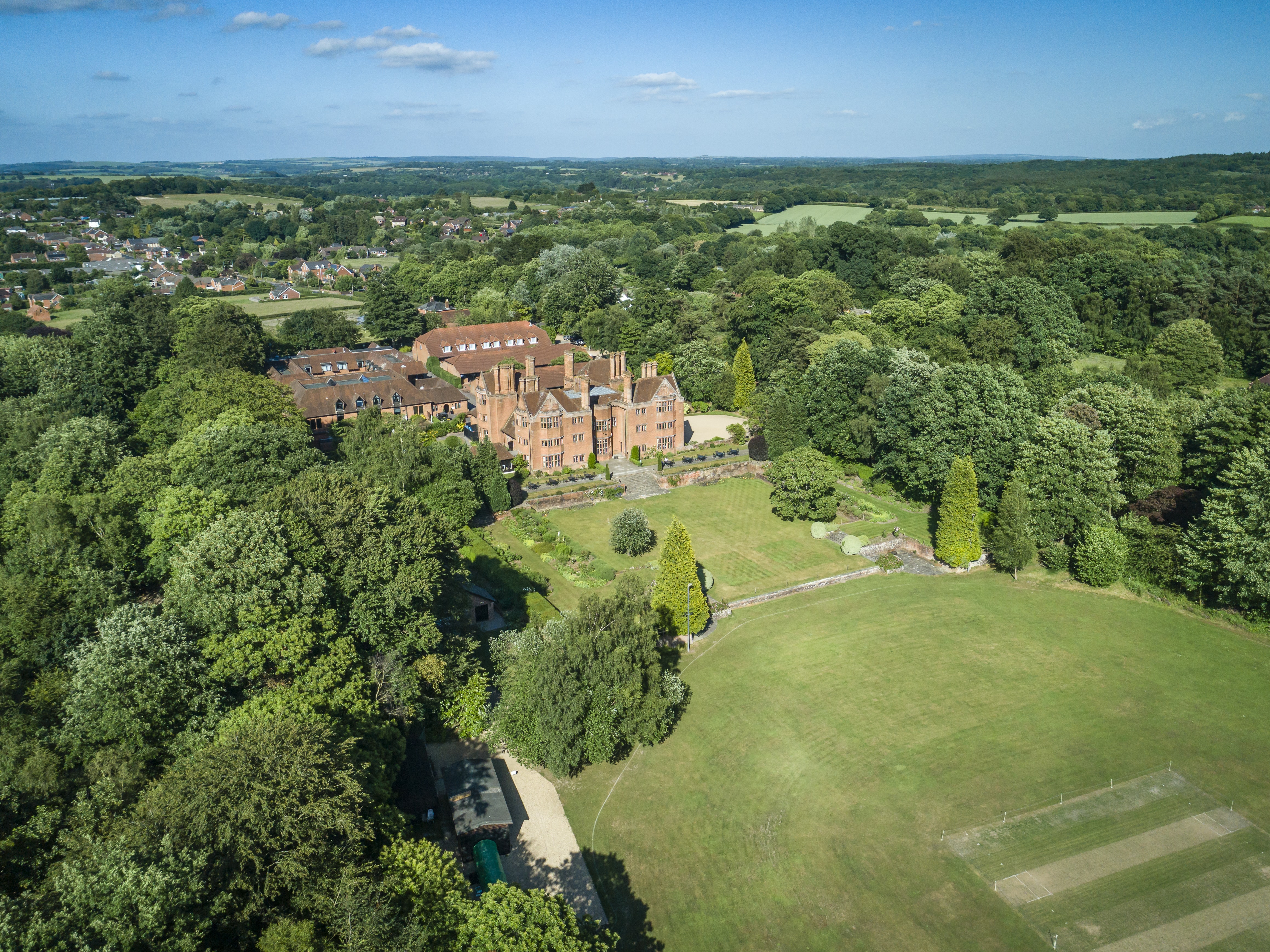 Cricket Pitch at New Place Hotel, Hampshire - ideal venue for outdoor corporate events and weddings. - Banner