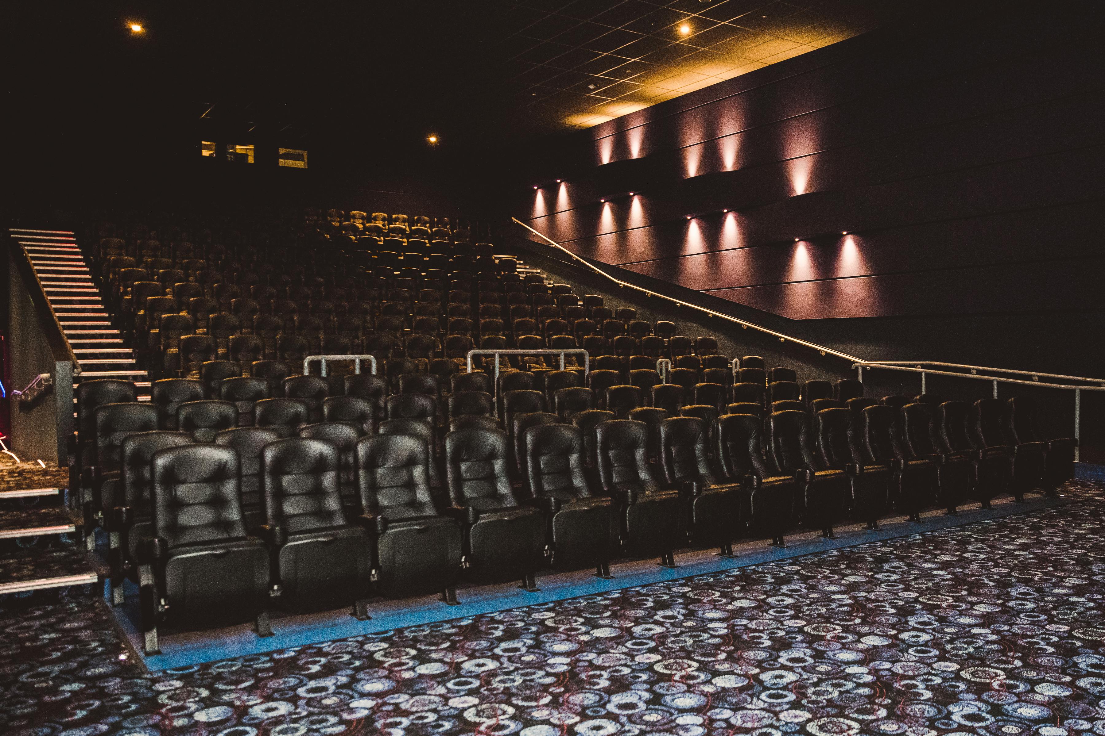 Large screen auditorium at Cineworld O2 Greenwich, ideal for conferences and events.