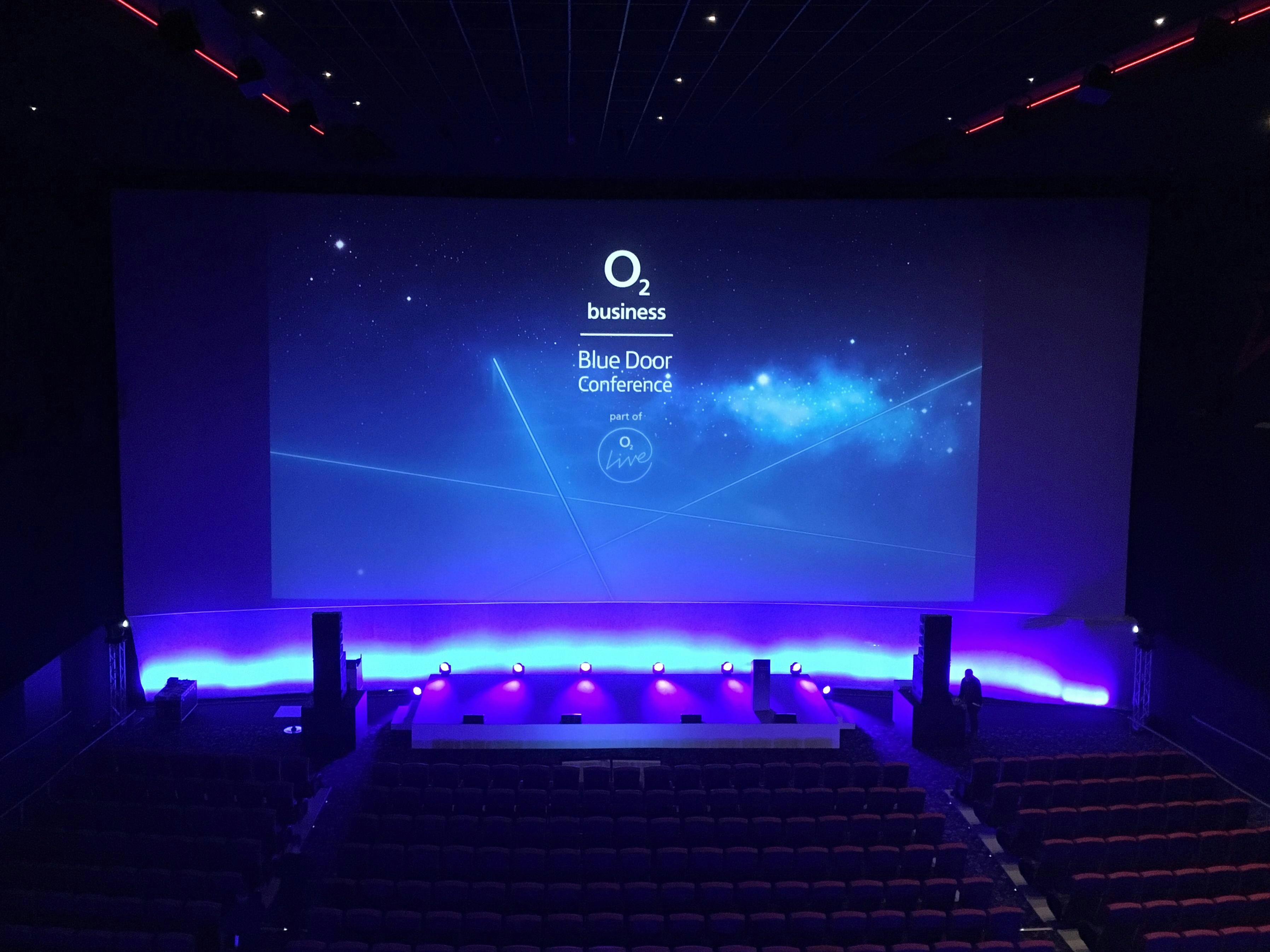 Superscreen at Cineworld O2 Greenwich for a professional business conference setup.