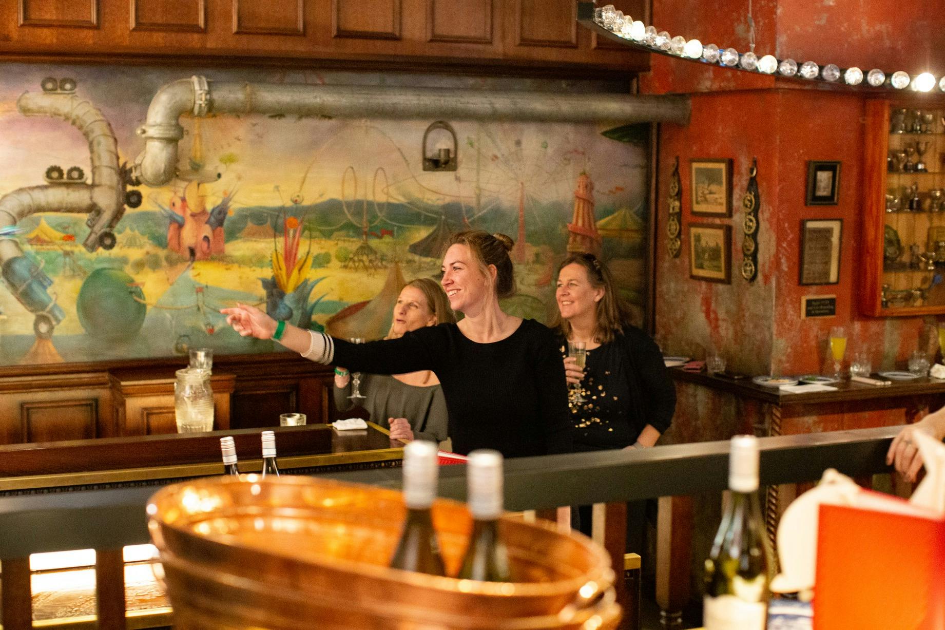 Vibrant Carousel Bar in Flight Club Bloomsbury, perfect for networking events and receptions.