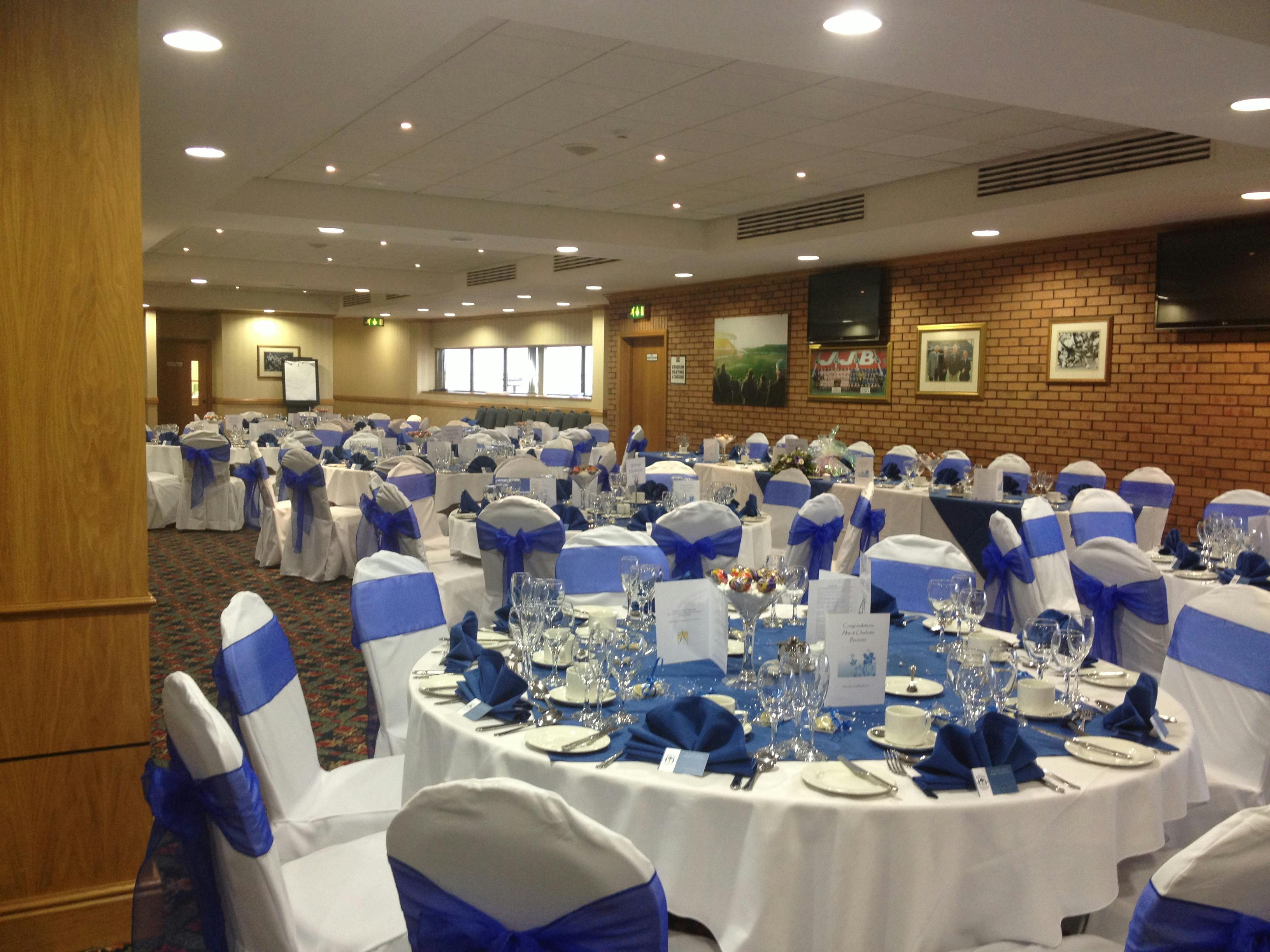 Elegant banquet setup at Springfield Lounge, ideal for weddings and corporate events.