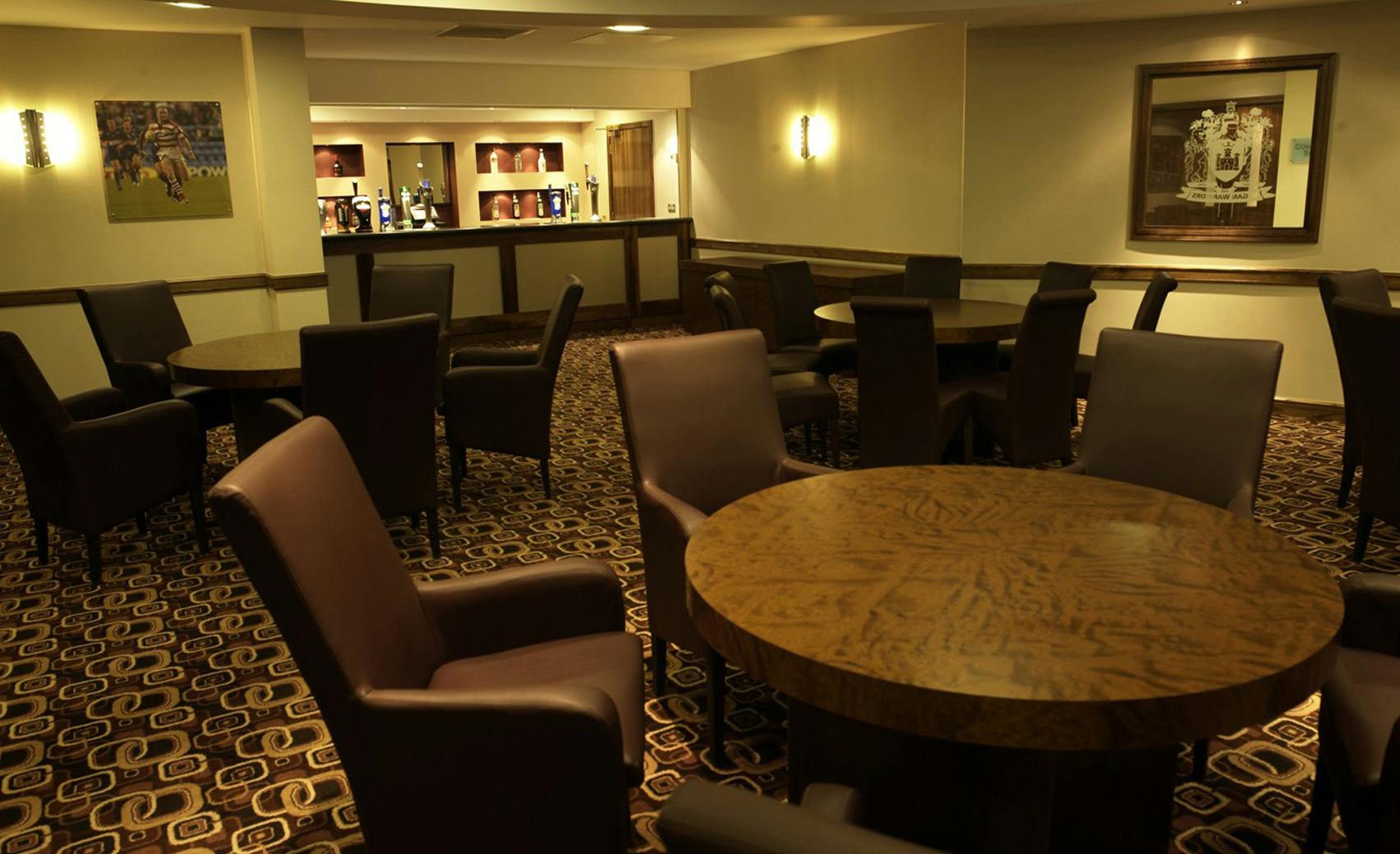 Players' Lounge at DW Stadium: elegant meeting space for networking events and workshops.