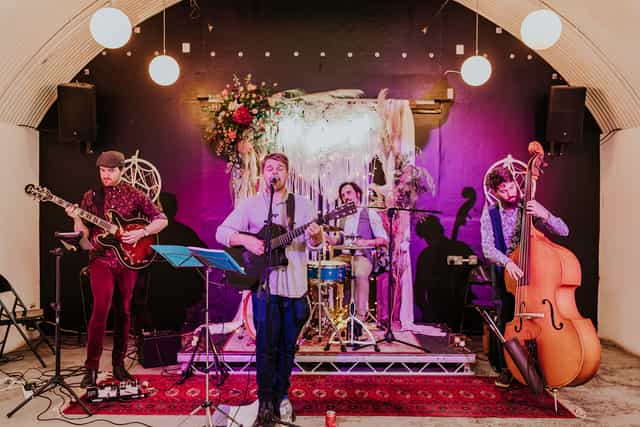 Vibrant live music setup at Springs Studio, perfect for events and gatherings in Peckham.