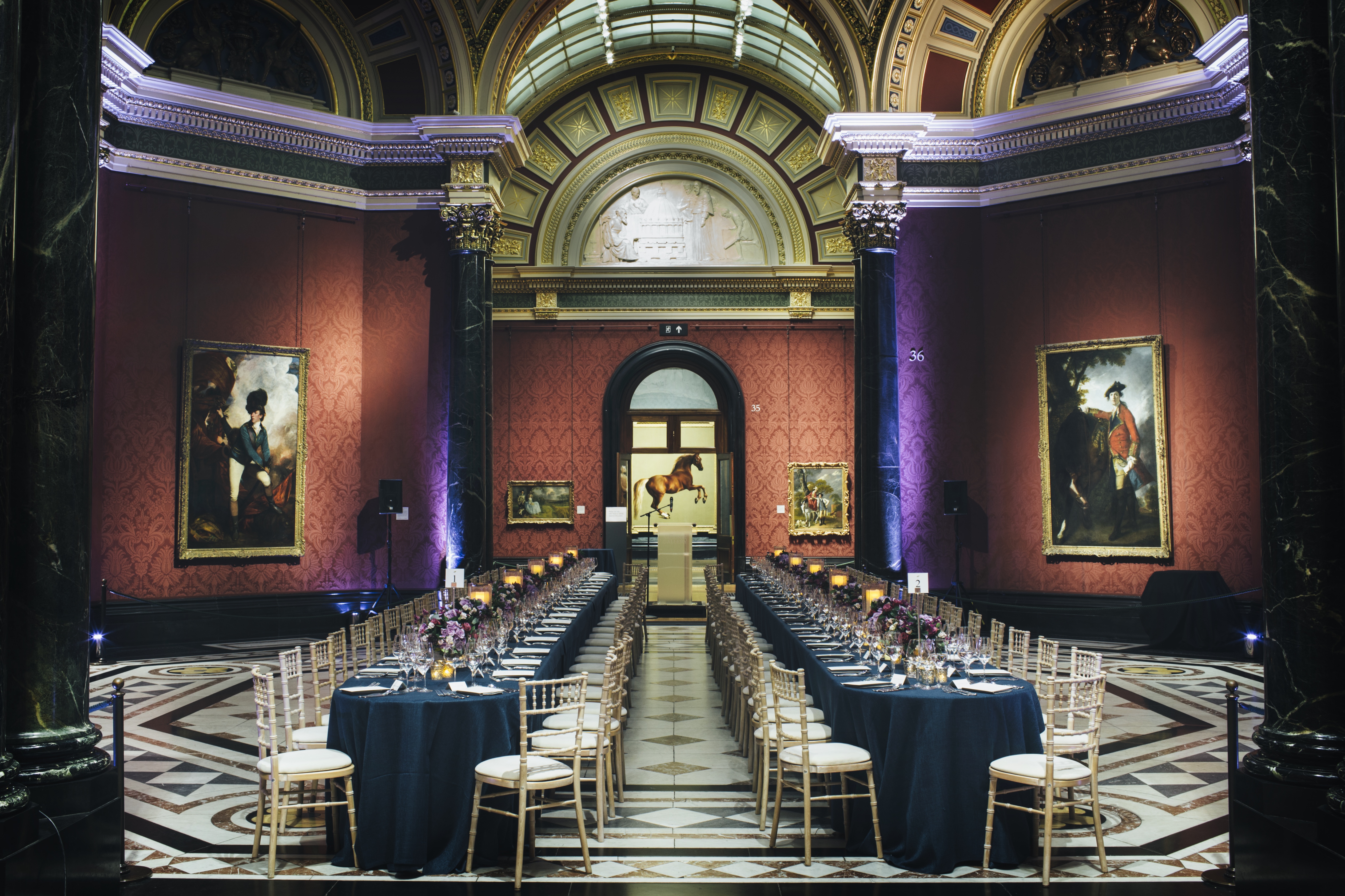 Elegant event space in Barry Rooms, National Gallery, ideal for formal gatherings and presentations. - Banner