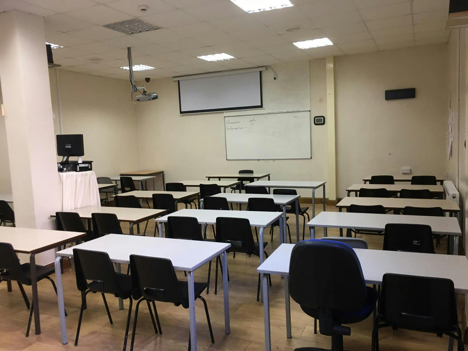 Versatile classroom in Jilani Hall, ITC Centre for workshops and training sessions.