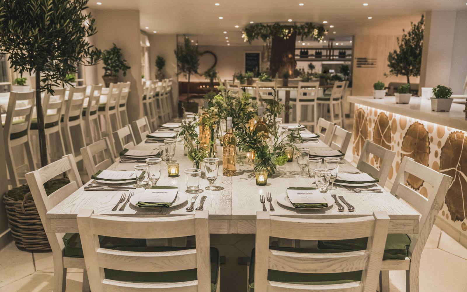 Elegant dining space at Daylesford Organic for intimate events and corporate dinners.