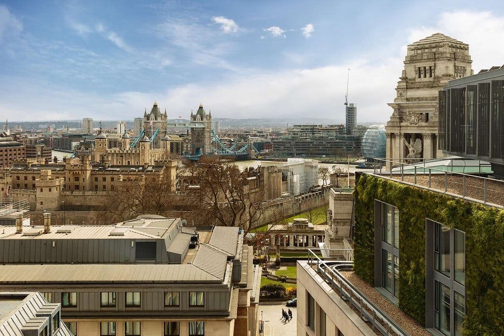 Panoramic view of London from Wildside, ideal for corporate events and receptions.