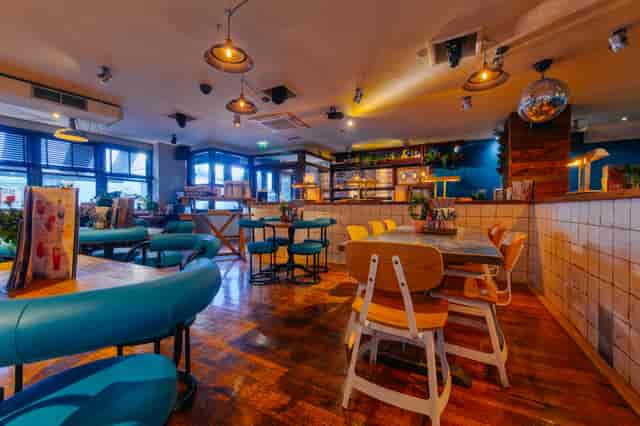 Vibrant Main Bar in Revolution Cambridge, ideal for casual meetings and events.
