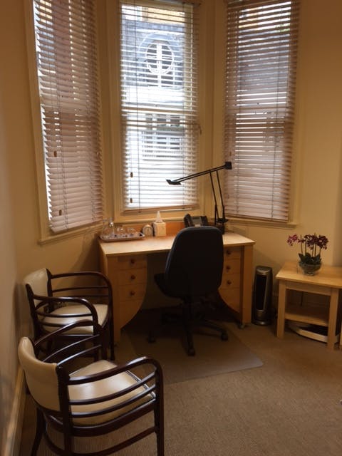 Consulting Room 6 at Wilbraham Place: bright workspace for meetings and events.