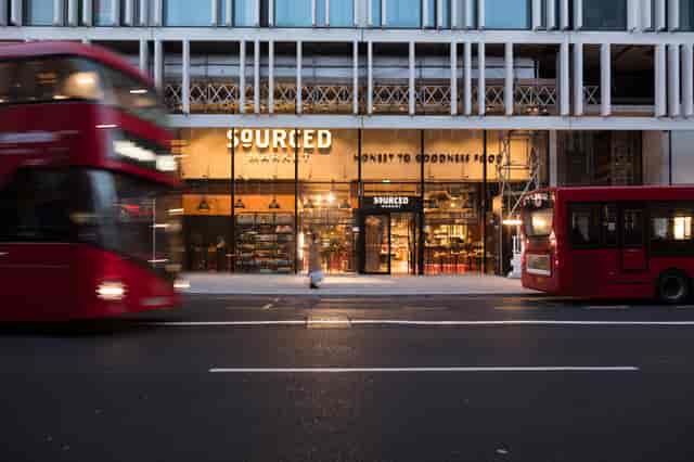 Vibrant Sourced Market Victoria venue with natural light, perfect for events and networking.