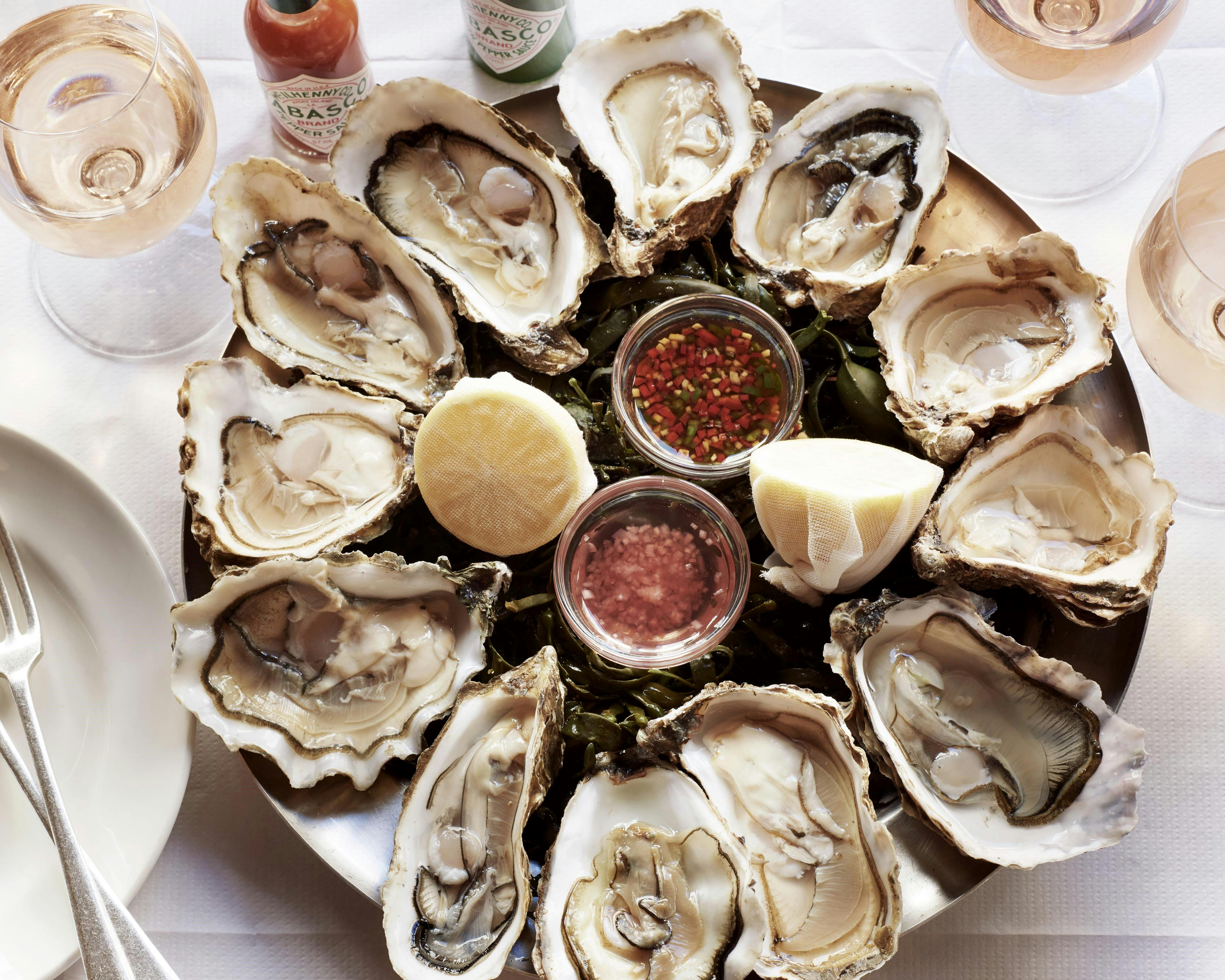 Fresh oysters platter at HIX Oyster & Chop House for upscale events and networking.