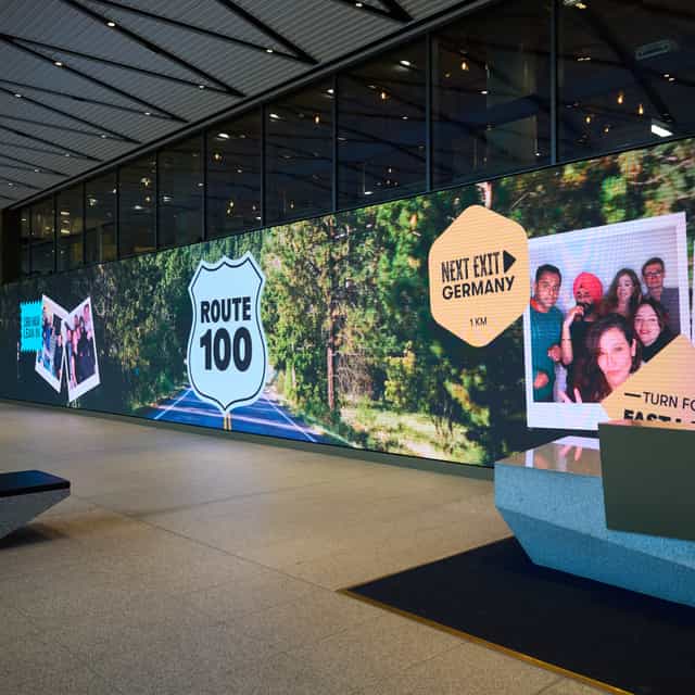 "East Quarter Level Three at Tottenham Hotspur Stadium, vibrant visuals for events."