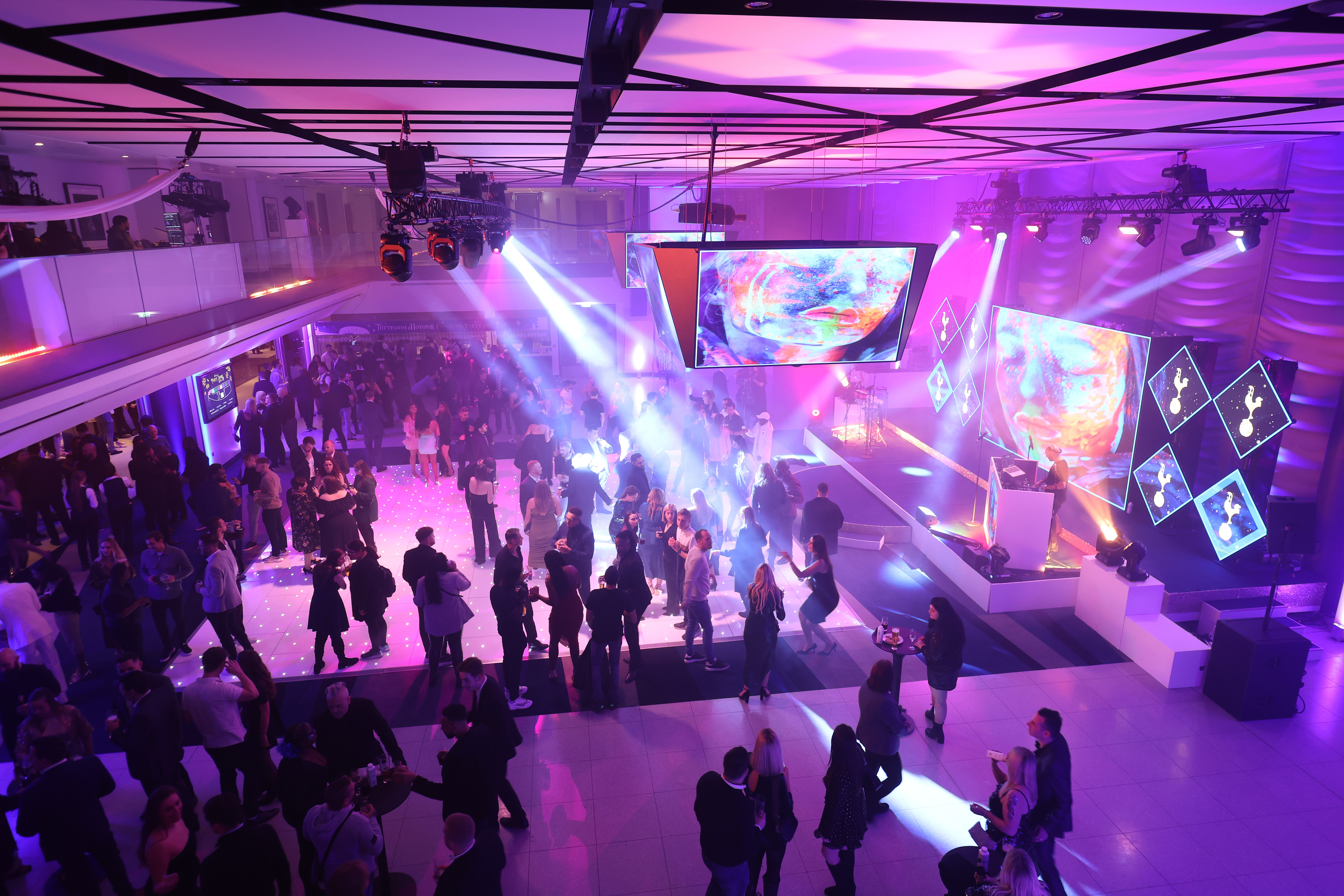 Vibrant event space at Tottenham Hotspur Stadium for corporate galas and launches. - Banner