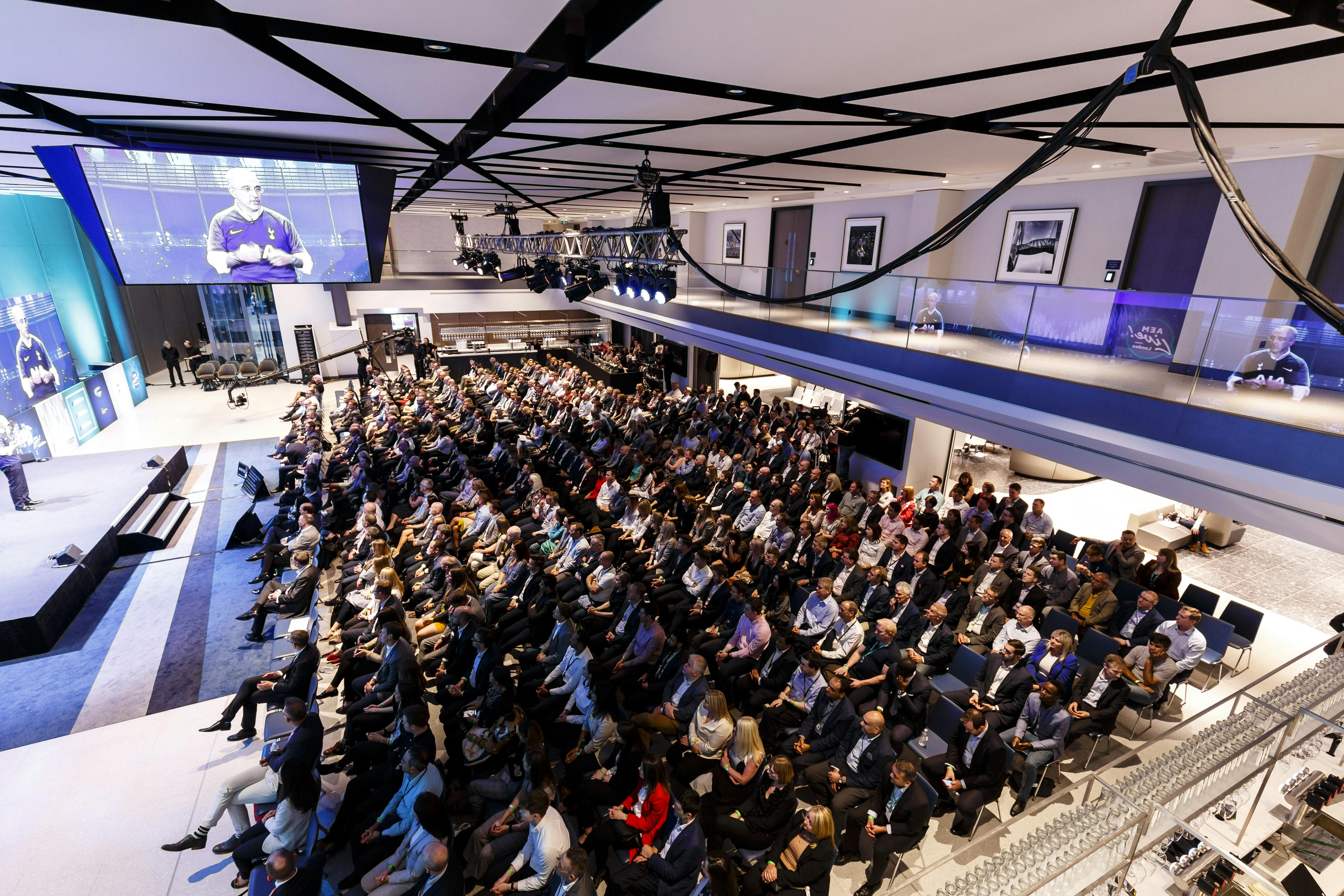 East Quarter Level Three at Tottenham Hotspur Stadium during a conference with engaged audience.