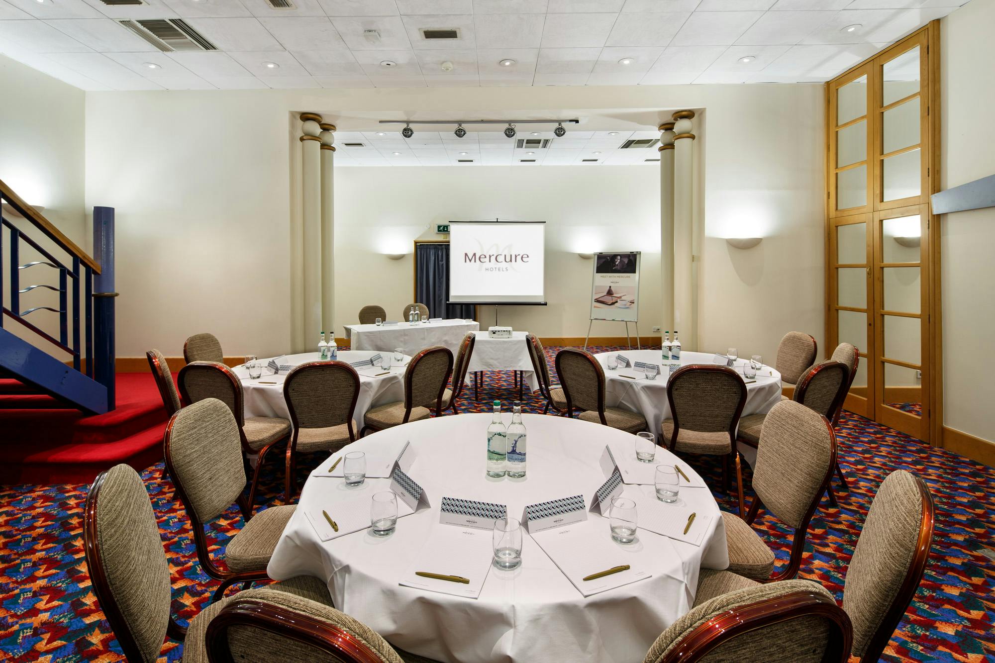 Norfolk Suite meeting room at Mercure Brighton, ready for professional events and presentations.