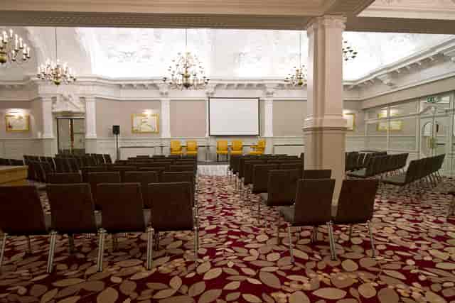 Cloisters meeting room at St Ermin’s Hotel, elegant decor for conferences and presentations.