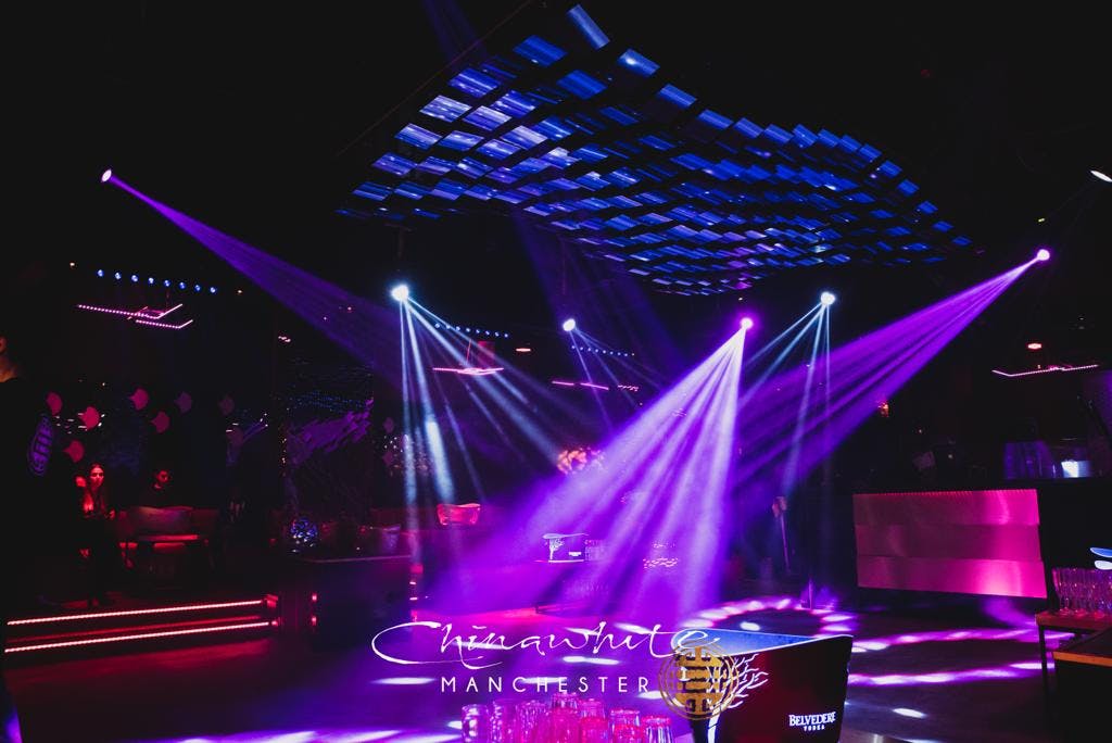 Vibrant Chinawhite Manchester venue with dynamic lighting for parties and corporate events.