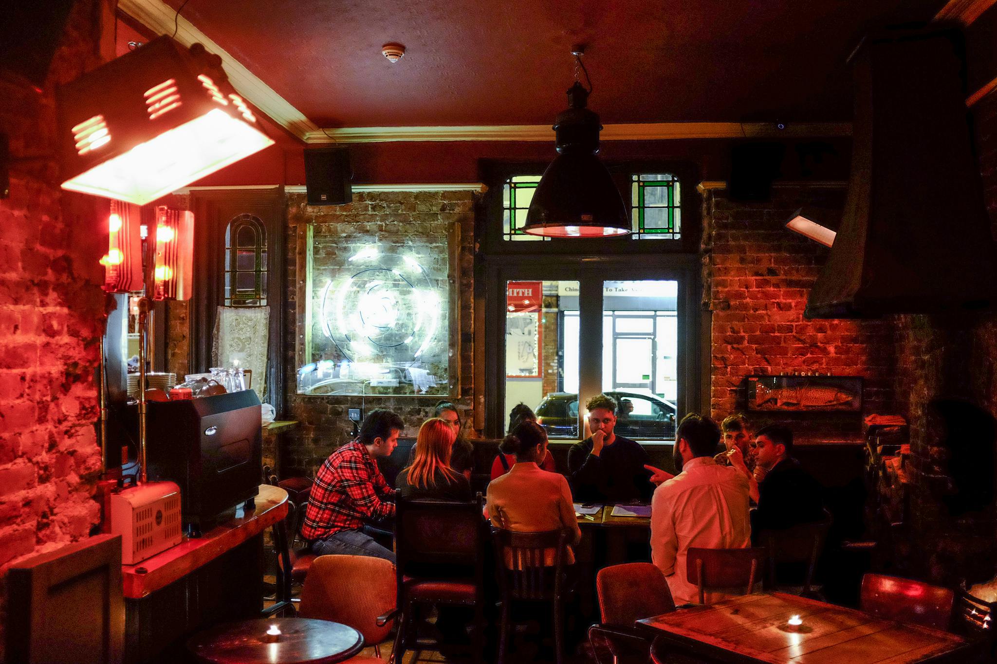 Cozy semi-private pub area in Ladywell Tavern, ideal for meetings and networking events.