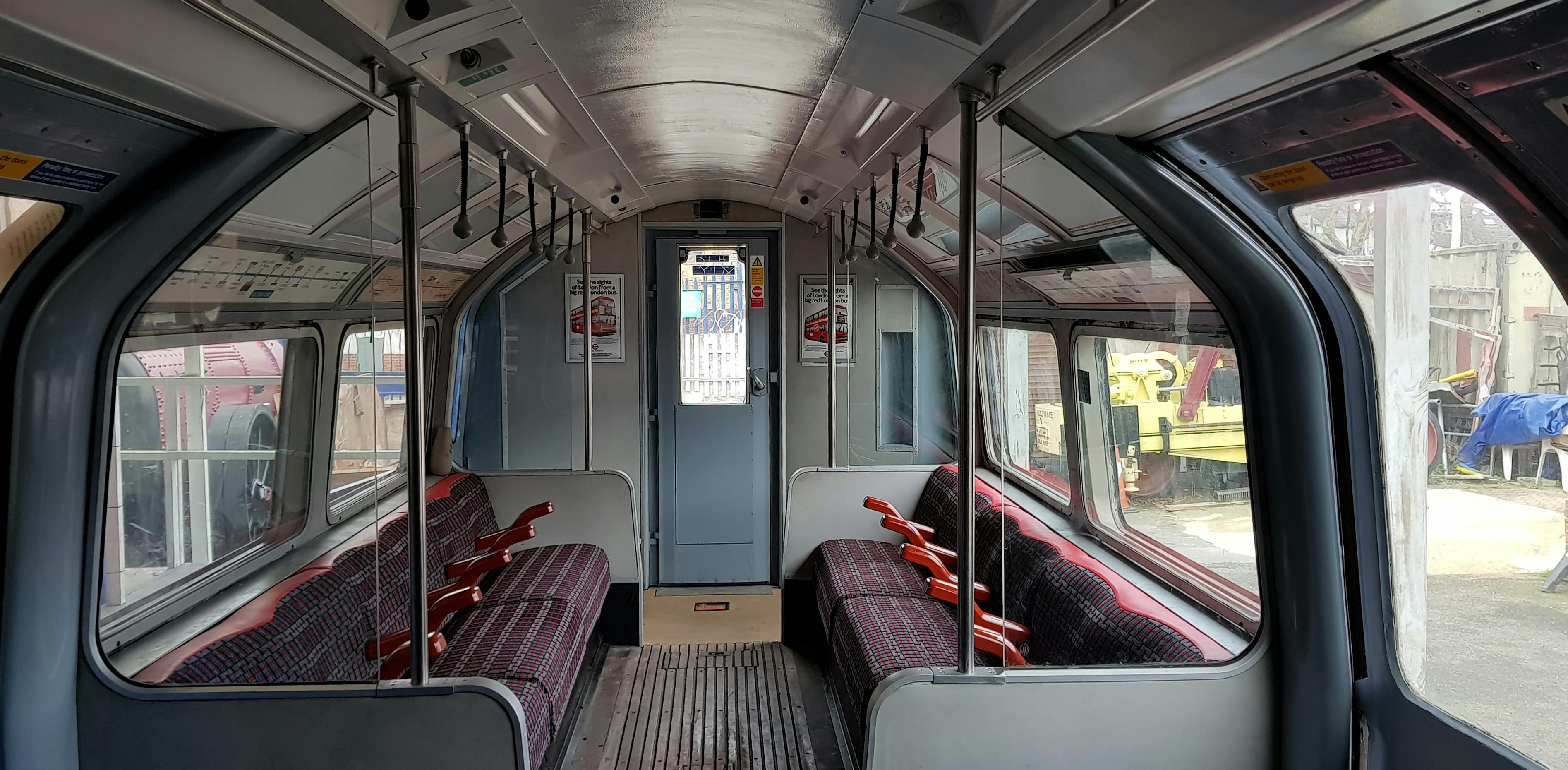 1967 Tube stock carriage in Walthamstow, ideal for unique events and team-building activities.