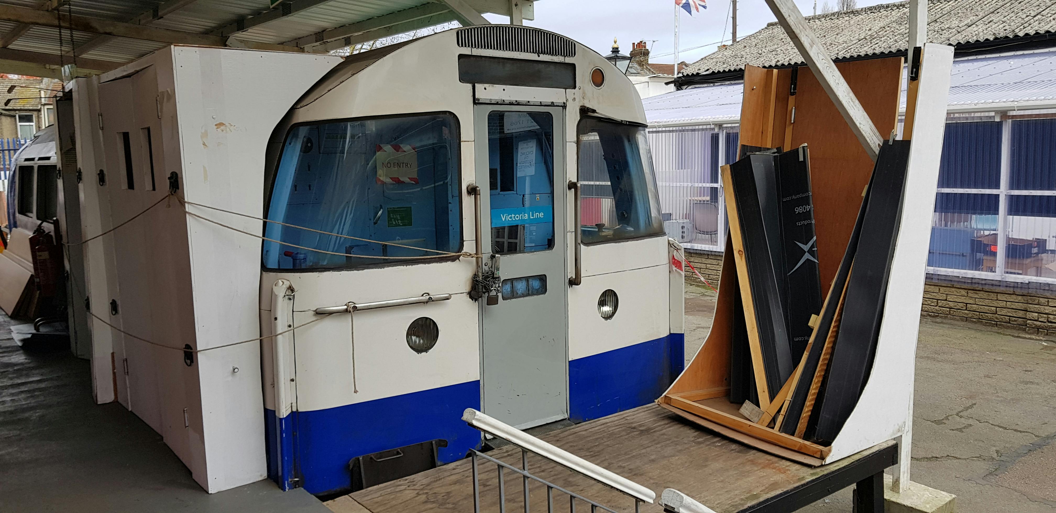 Victoria Line train cab at Walthamstow Museum, unique event space for meetings and gatherings.