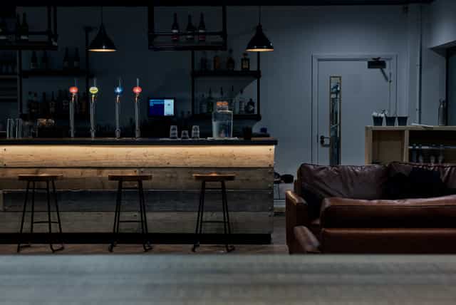 Modern bar at The View Restaurant, ideal for networking events and casual gatherings.