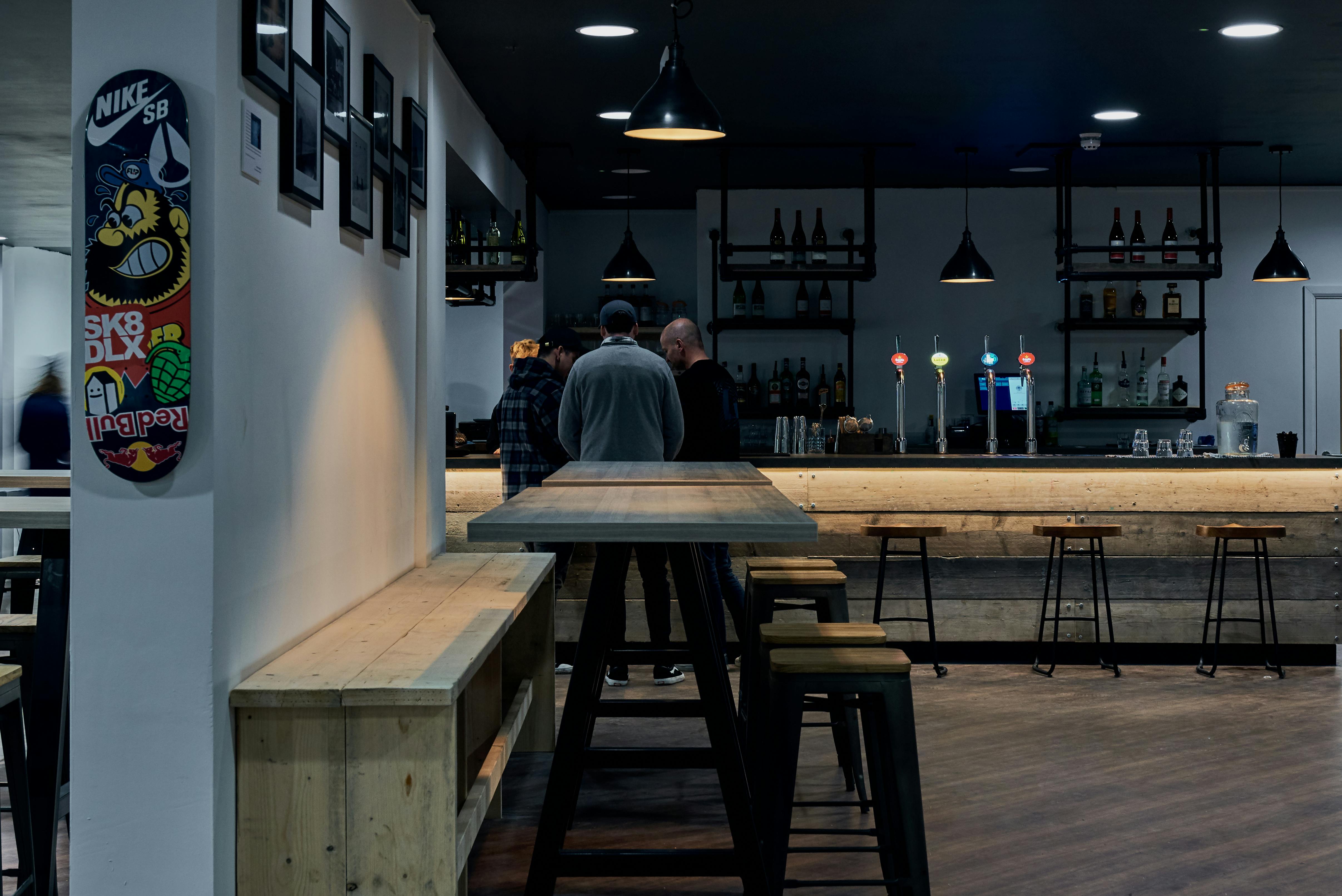 Modern bar area at Graystone Manchester, ideal for networking events and casual gatherings.