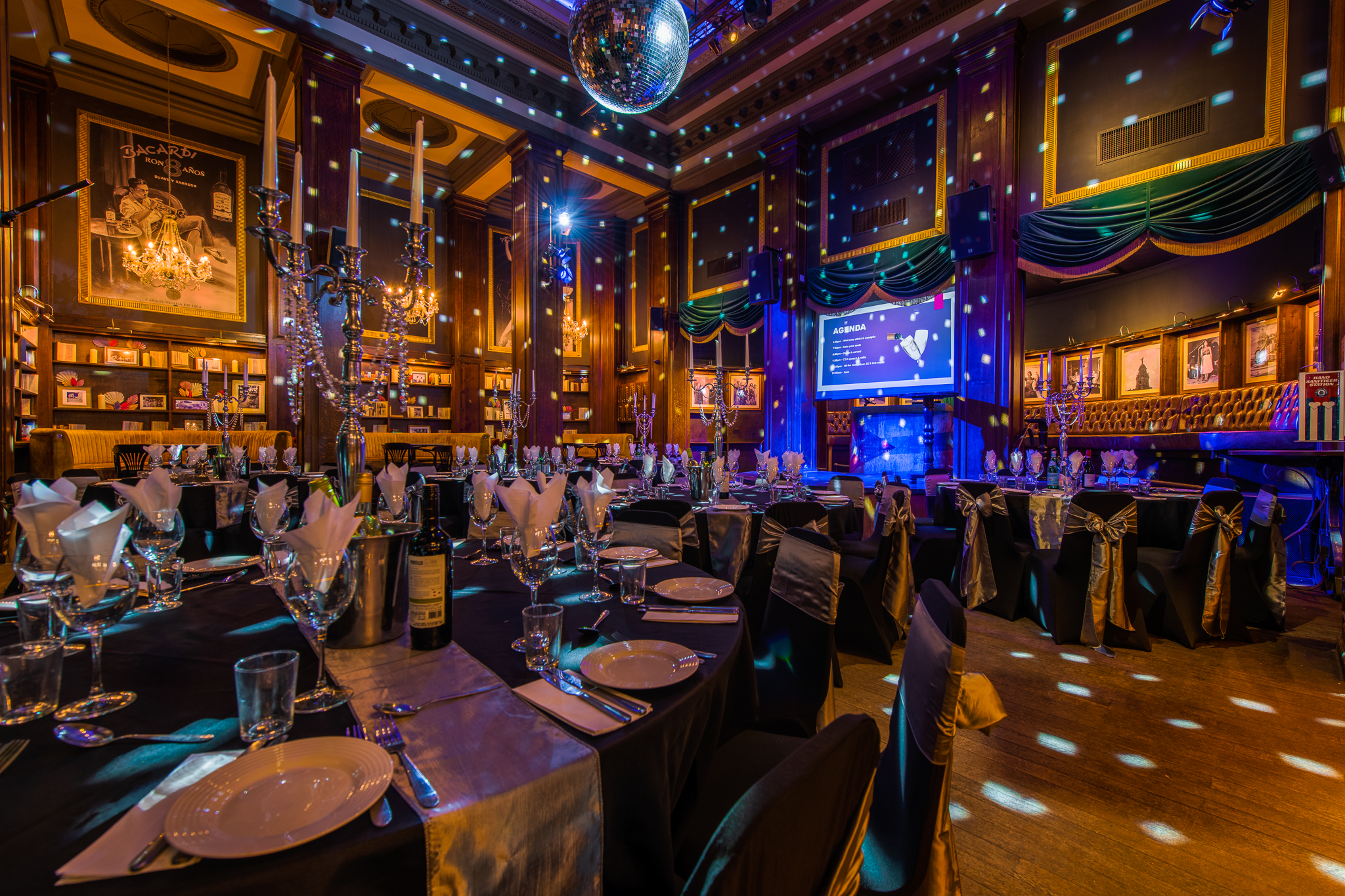 Elegant event space at Revolucion De Cuba Birmingham for gala and corporate functions. - Banner