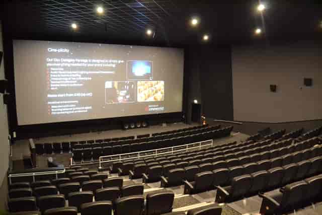 Cineworld Wembley Screen 9: spacious auditorium with tiered seating for corporate events.
