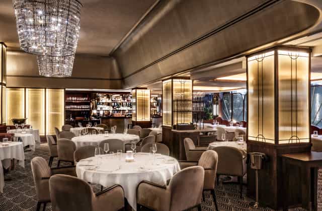 Sophisticated Savoy Grill venue with elegant decor for upscale events and meetings.