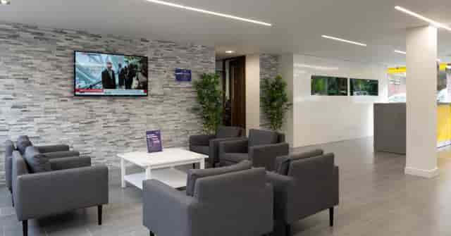 Modern meeting room in Miller House, Farnworth, ideal for networking events and gatherings.