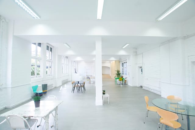 Bright, spacious Regents Canal Showroom venue for meetings and workshops.
