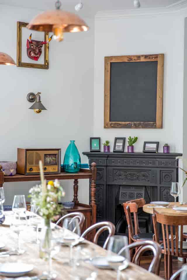 Agave Dining Room: vintage event space with warm lighting for intimate gatherings.