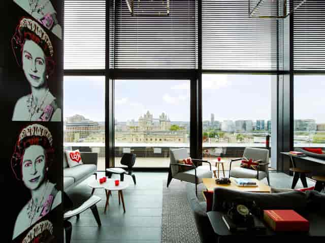 Modern meeting space in cloudM Tower, London with city views for corporate events.