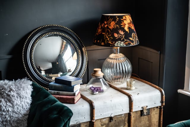 Stylish Club room at The Phene with vintage trunk, perfect for networking events.