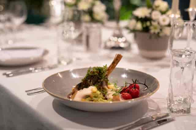 Elegant dish at Whitechapel Think Factory, perfect for corporate dinners and events.