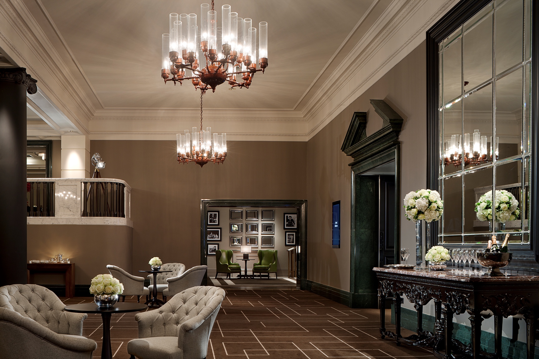 Elegant Grand Ballroom at Rosewood London with chandelier, perfect for upscale events. - Banner