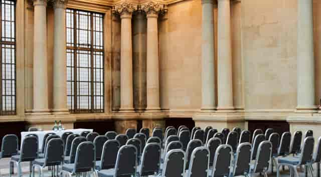 Elegant Sansovino Hall in Bristol Harbour Hotel, perfect for conferences and seminars.