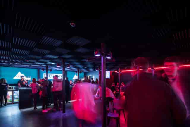 Vibrant BeatBox event space in Boxpark Croydon, perfect for networking and social gatherings.