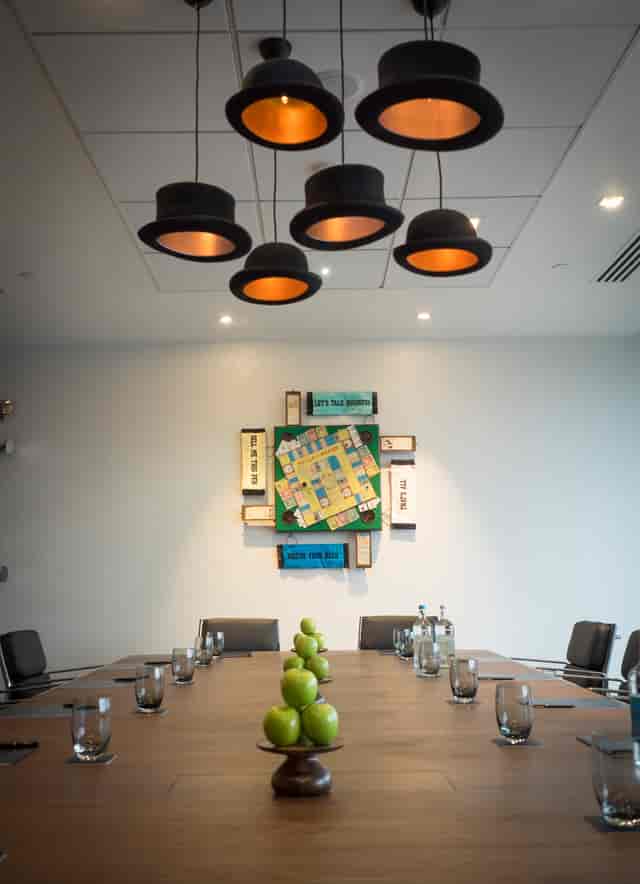 Bulls & Bears meeting room in Hilton Bournemouth with game-themed wall art for workshops.