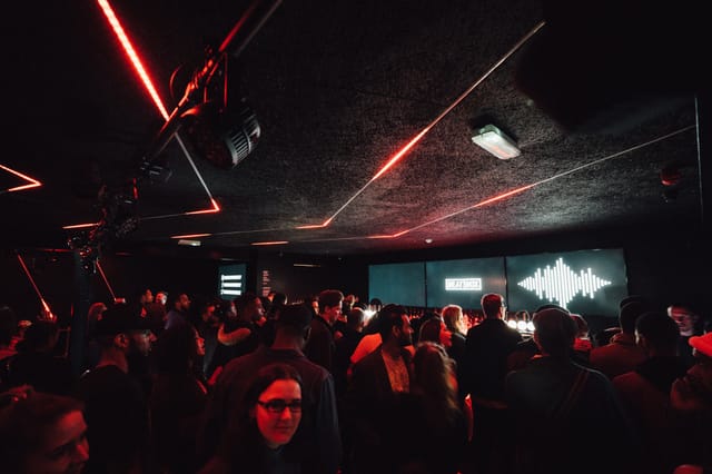 Vibrant event space at BeatBox, Boxpark Wembley, ideal for networking and product launches.